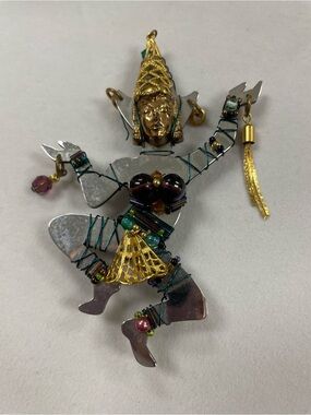 Liztech Dancing Buddha Hand-Crafted Brooch
